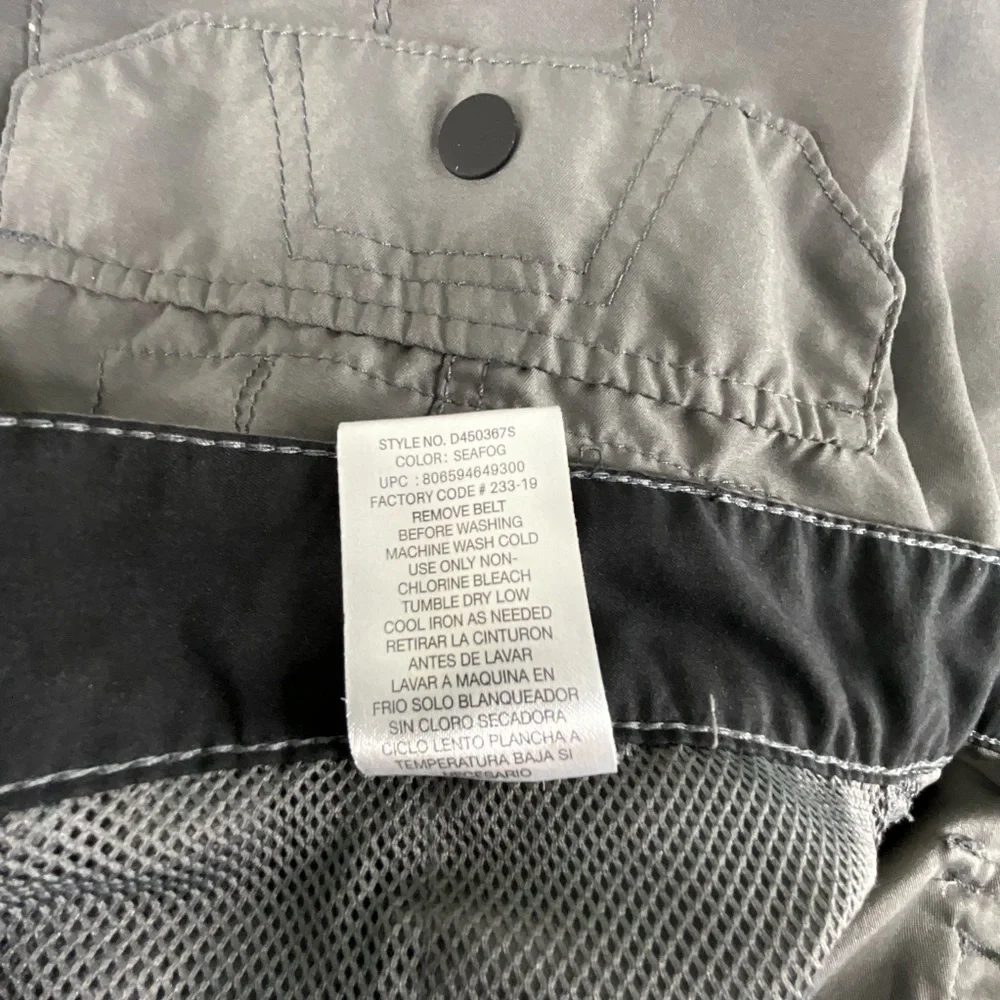 Denali Sea Fog Gray Cargo Shorts Men’s Size‎ 38 Utility Outdoor Casual